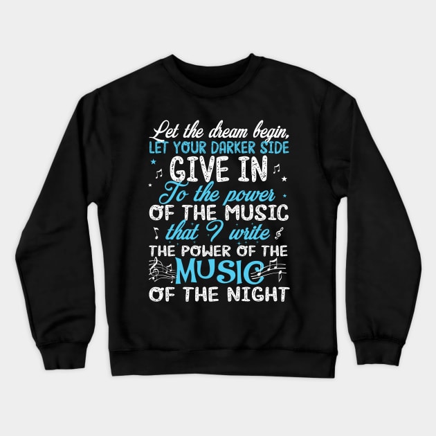 Music Of The Night Crewneck Sweatshirt by KsuAnn